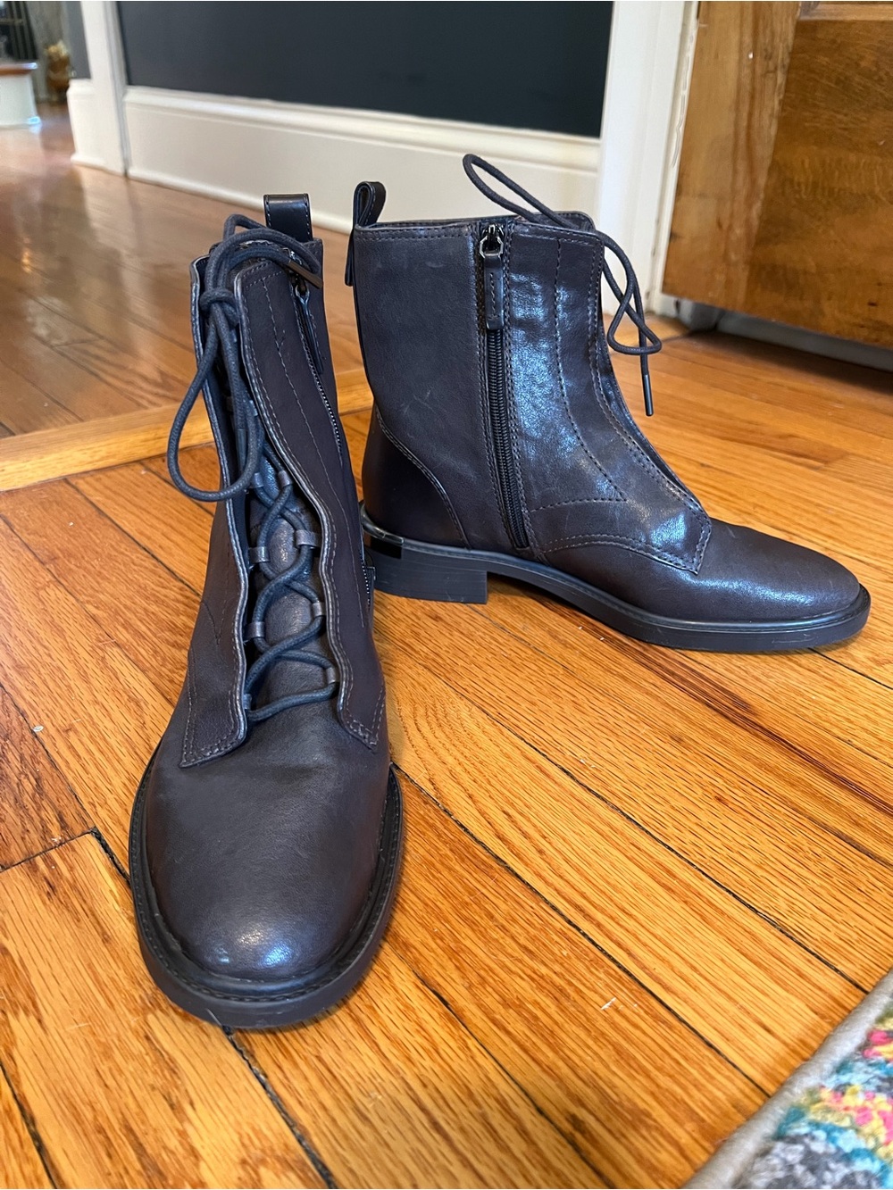Louise et Cie Mink Brown Lace-Up Ankle Boots